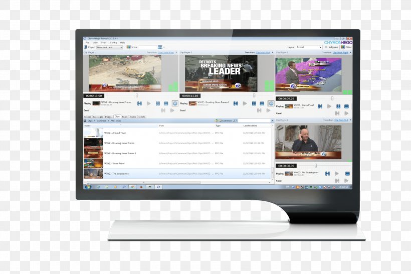 Computer Monitors Computer Software Television Broadcasting, PNG, 3000x2000px, Computer Monitors, Brand, Broadcast Designer, Broadcasting, Chyronhego Corporation Download Free