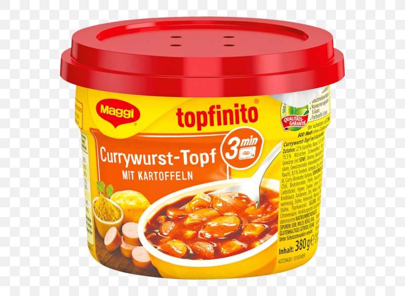 Currywurst Sweet Chili Sauce Chili Con Carne Maggi TV Dinner, PNG, 600x600px, Currywurst, Casserole, Chili Con Carne, Condiment, Convenience Food Download Free