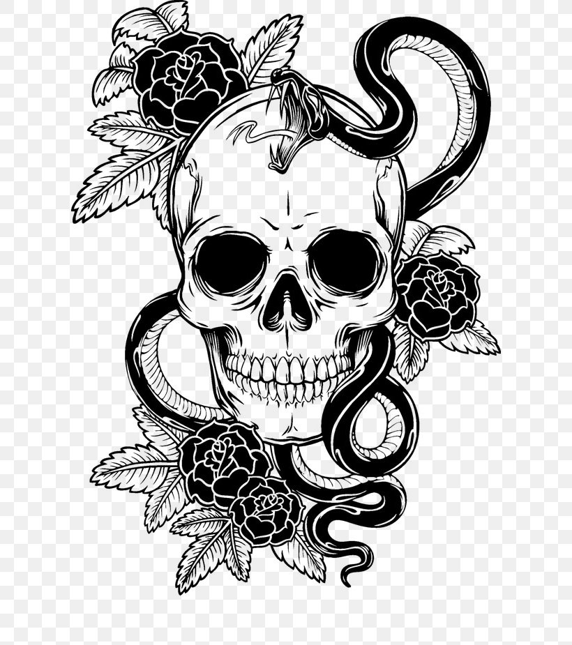 Tattoo Human Skull Symbolism, PNG, 616x925px, Watercolor, Cartoon ...
