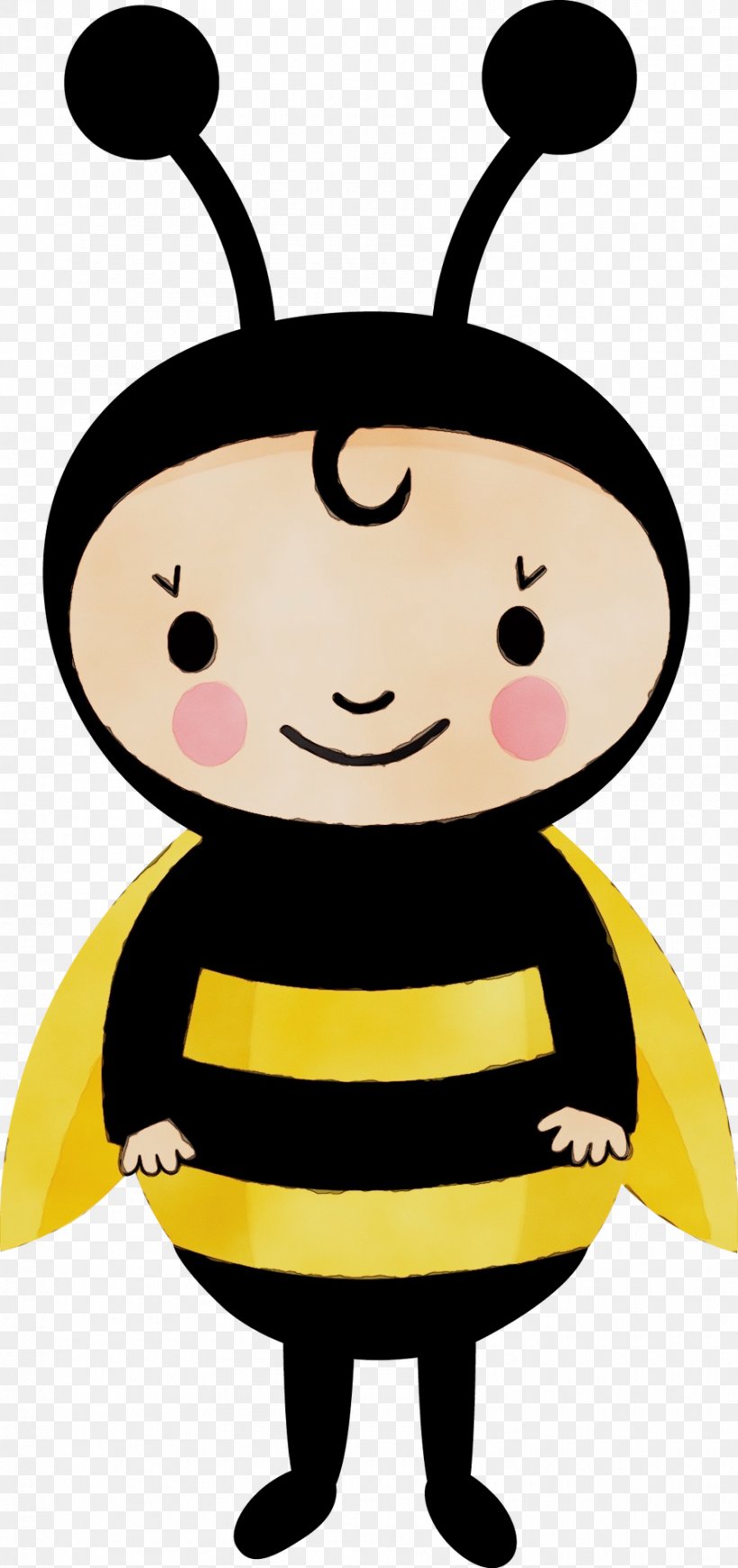 Bee Drawing Insect Construction Paper, PNG, 900x1914px, Watercolor, Animation, Bee, Beehive, Black Hair Download Free