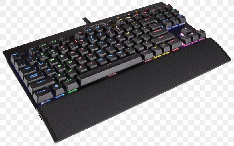 Computer Keyboard Corsair Gaming STRAFE RGB Corsair, PNG, 1800x1127px, Computer Keyboard, Backlight, Cherry, Computer Component, Corsair Gaming K65 Download Free