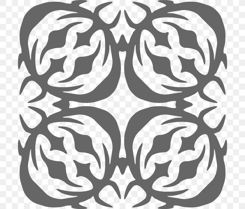 Simple Printable Kaleidoscope Designs., PNG, 700x700px, Texture Mapping, Black And White, Building Materials, Floor, Flower Download Free