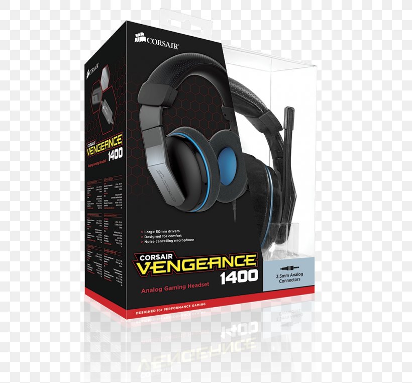 Headset Corsair Components Corsair Vengeance 1400 7.1 Surround Sound Corsair Vengeance 1500 CA-9011124-NA Dolby 7.1 USB Gaming, PNG, 620x762px, 71 Surround Sound, Headset, Audio, Audio Equipment, Corsair Components Download Free