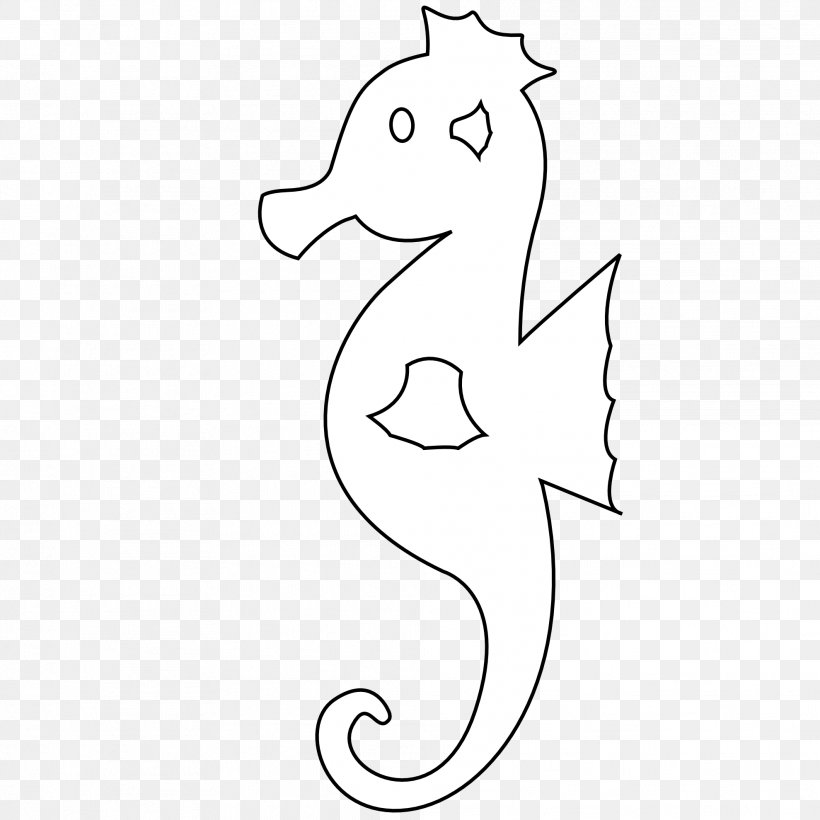 Seahorse Drawing Line Art Black And White Clip Art, PNG, 1979x1979px, Seahorse, Animal, Aquatic Animal, Art, Artwork Download Free