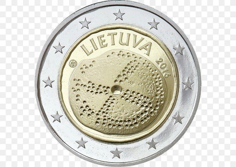 Lithuania 2 Euro Coin 2 Euro Commemorative Coins, PNG, 580x580px, 2 Euro Coin, 2 Euro Commemorative Coins, 20 Euro Note, Lithuania, Coin Download Free