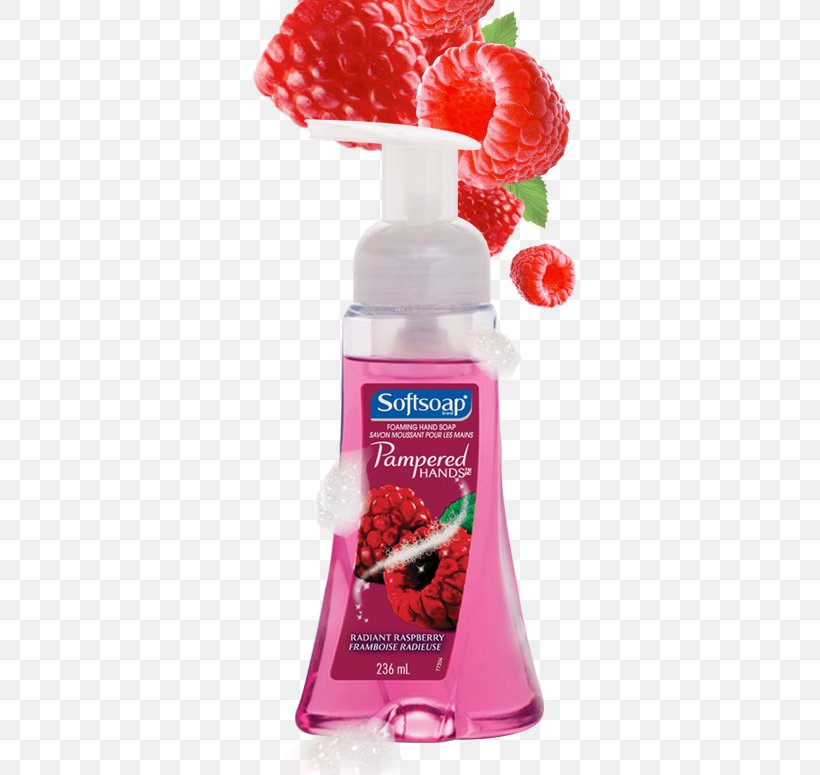 Softsoap Foam Raspberry Fruit Pampered Hands, PNG, 379x775px, Softsoap, Bottle, Carton, Flavor, Foam Download Free