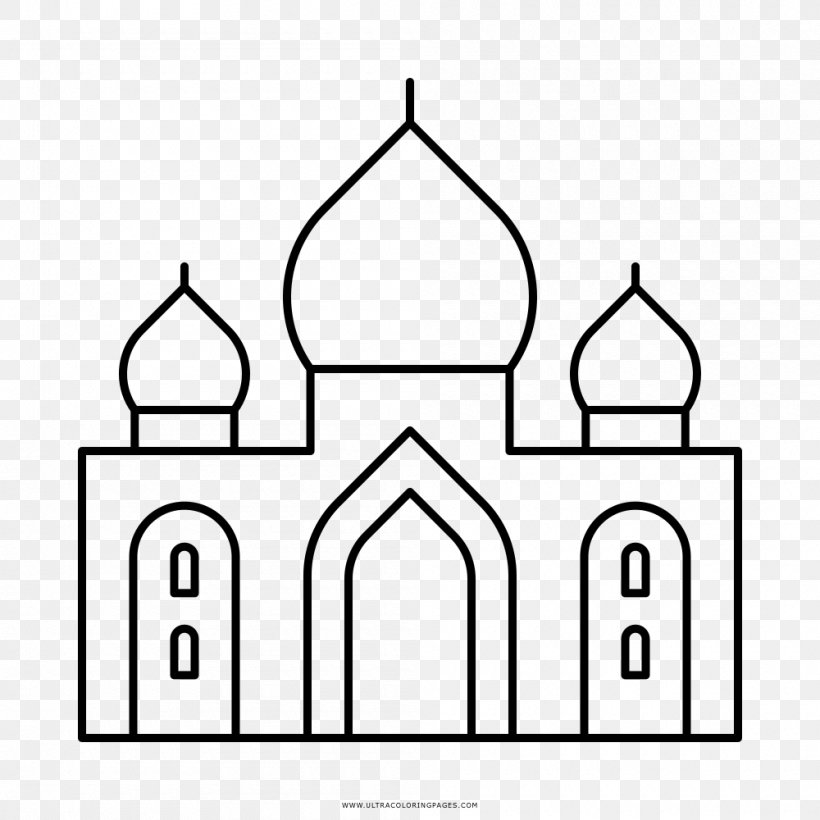 Taj Mahal Drawing Coloring Book Qutb Minar Monument, PNG, 1000x1000px, Taj Mahal, Arch, Area, Ausmalbild, Black And White Download Free