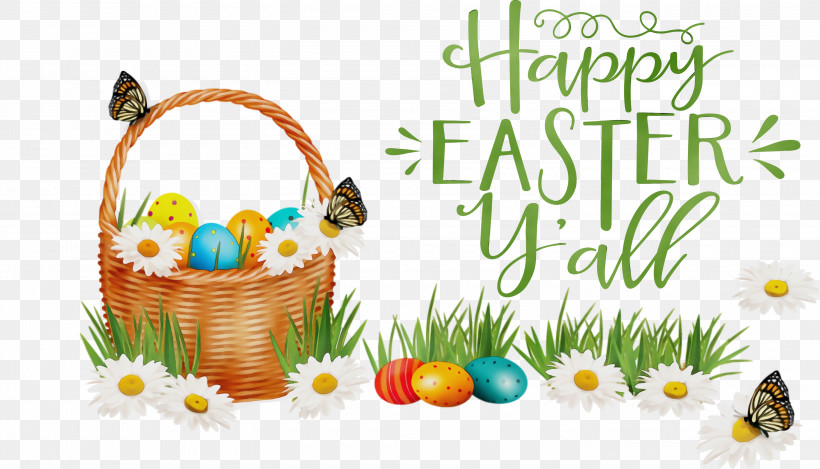 Easter Egg, PNG, 3000x1719px, Happy Easter, Basket, Easter, Easter Basket, Easter Egg Download Free