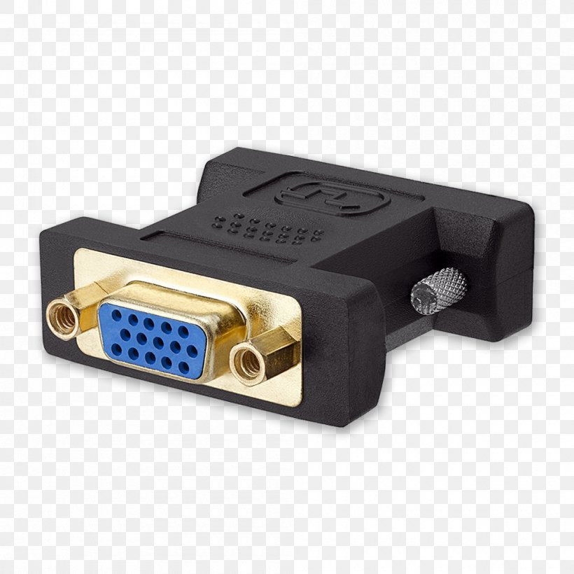 HDMI Adapter VGA Connector Digital Visual Interface Electrical Connector, PNG, 1000x1000px, Hdmi, Adapter, Analog Signal, Cable, Digital Visual Interface Download Free