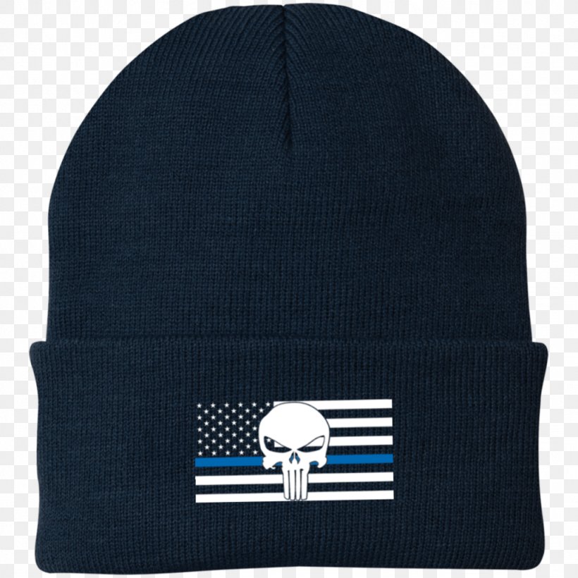Thin Blue Line United States Beanie Police Law Enforcement, PNG, 1024x1024px, Thin Blue Line, Beanie, Black, Cap, Clothing Download Free