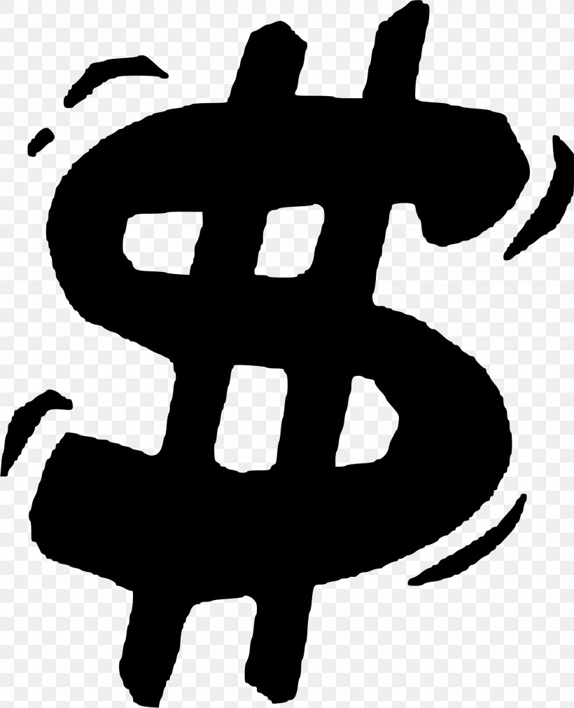 Dollar Sign Clip Art, PNG, 1872x2306px, Dollar Sign, Artwork, Bank, Black And White, Currency Symbol Download Free