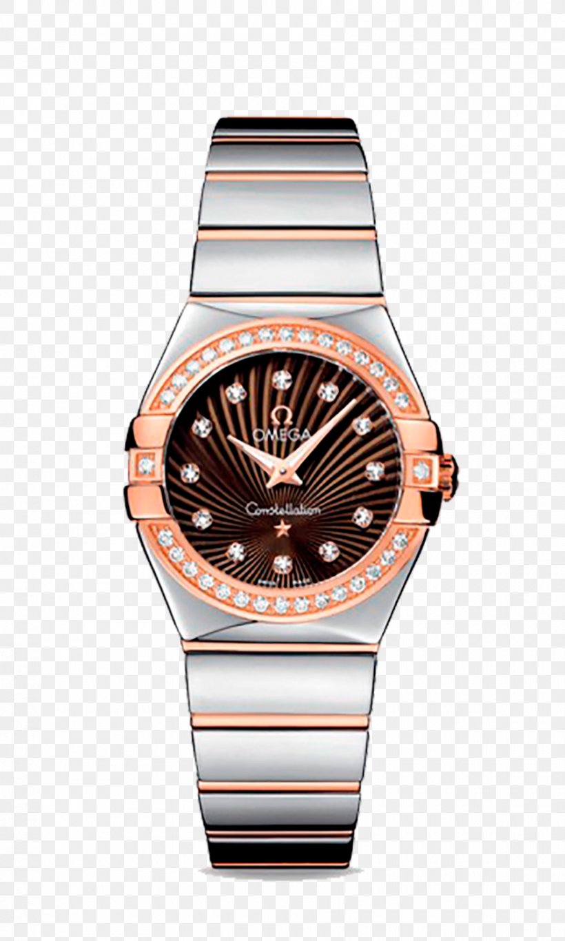 OMEGA Constellation Ladies Quartz Omega SA Watch Gold, PNG, 900x1500px, Omega Constellation, Bracelet, Brand, Breitling Sa, Brown Download Free