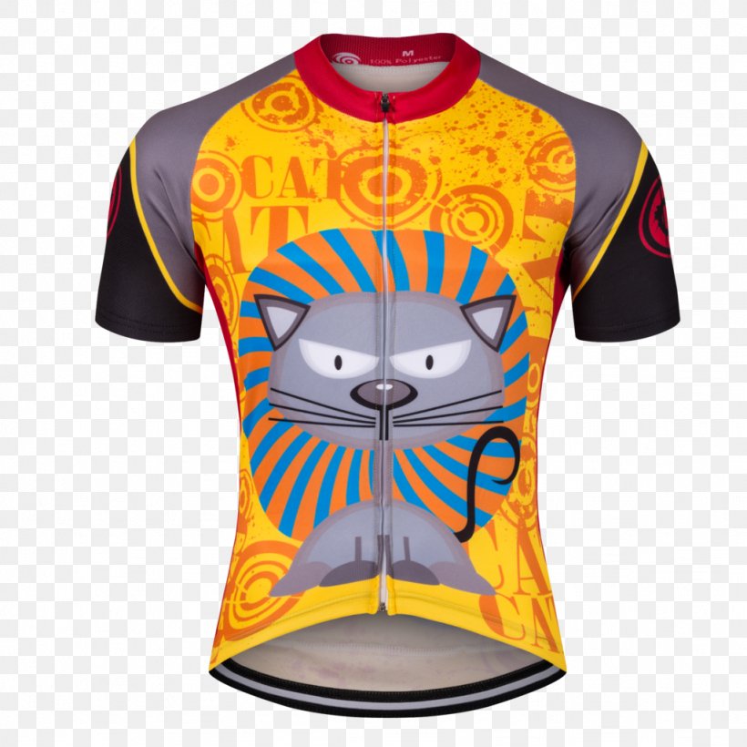 T-shirt Cycling Jersey Clothing, PNG, 1024x1024px, Tshirt, Active Shirt, Bicycle Shorts Briefs, Brand, Cat Download Free