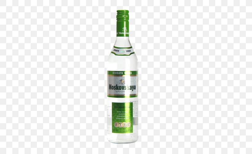 Moskovskaya Vodka Distilled Beverage Brandy Liqueur, PNG, 500x500px, Vodka, Absolut Vodka, Alcoholic Beverage, Alcoholic Drink, Bottle Download Free