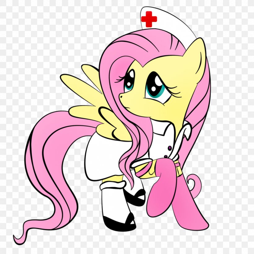 My Little Pony Fluttershy Horse Nurse, PNG, 900x900px, Watercolor, Cartoon, Flower, Frame, Heart Download Free