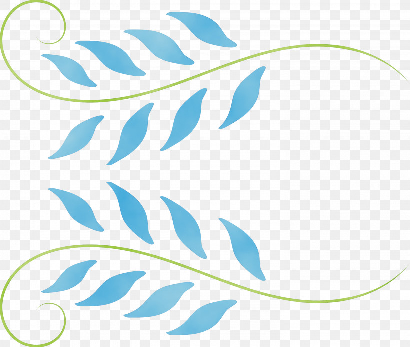 Leaf Logo Green Line Area, PNG, 2961x2512px, Watercolor, Area, Biology, Green, Leaf Download Free