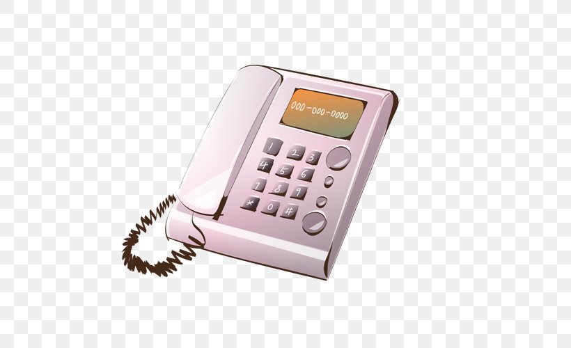 Home Appliance Cartoon Illustration, PNG, 500x500px, Home Appliance, Answering Machine, Caller Id, Cartoon, Communication Download Free