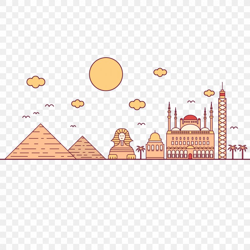 Cairo Egyptian Pyramids Euclidean Vector Ancient Egypt Icon, PNG, 1200x1200px, Cairo, Area, Art, Drawing, Egypt Download Free