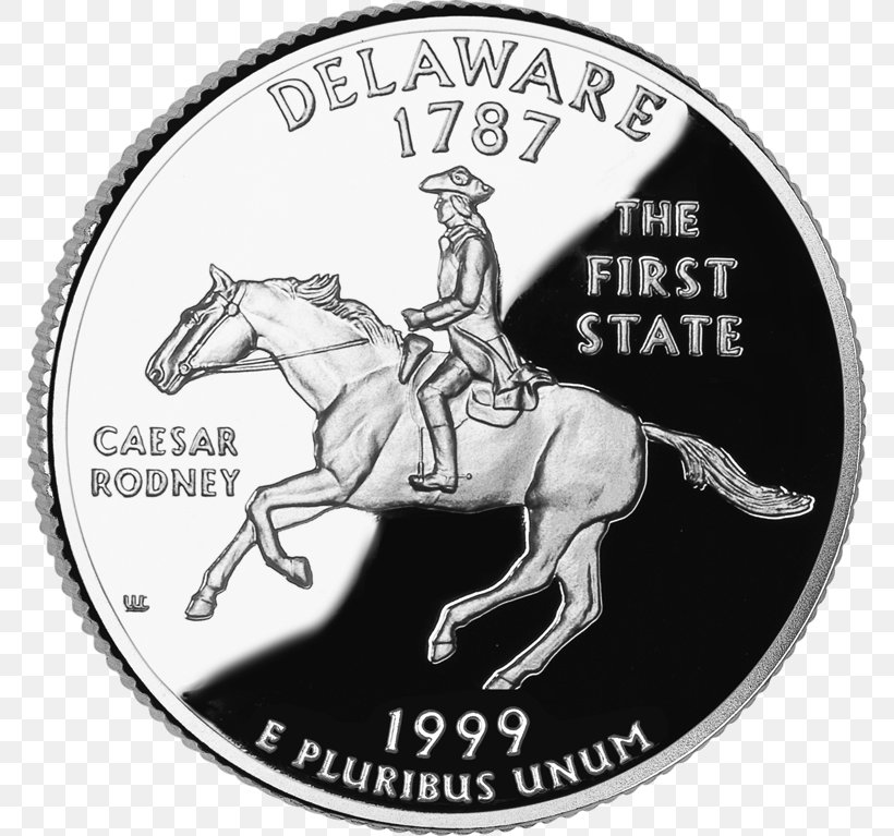 Delaware Kansas Denver Mint 50 State Quarters, PNG, 771x767px, 50 State Quarters, Delaware, Black And White, Brand, Coin Download Free
