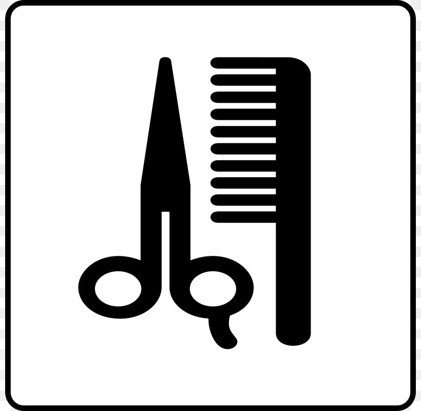 Beauty Parlour Clip Art, PNG, 800x800px, Beauty Parlour, Barber, Black And White, Brand, Hair Download Free