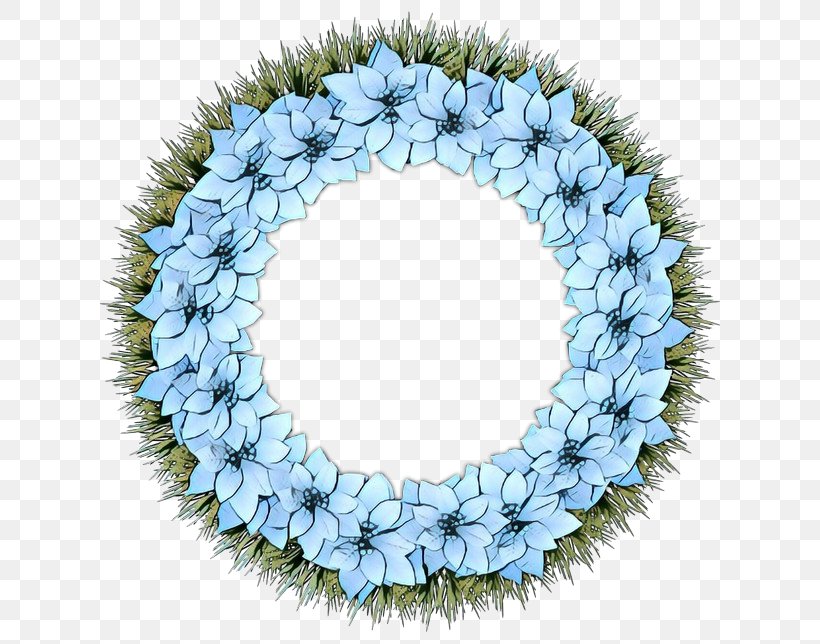 Christmas Decoration Cartoon, PNG, 644x644px, Wreath, Aqua, Blue, Christmas Decoration, Interior Design Download Free