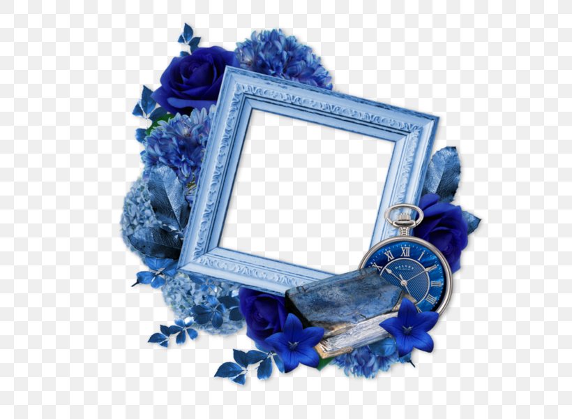 Picture Frame, PNG, 600x600px, Blue, Blue Rose, Cobalt Blue, Flower, Picture Frame Download Free