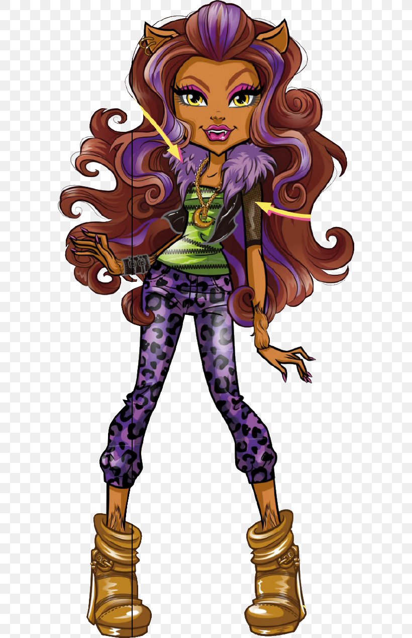 Monster High Clawdeen Wolf Doll Frankie Stein Cleo DeNile Monster High: Boo York, Boo York, PNG, 592x1268px, Clawdeen Wolf, Art, Cartoon, Cleo Denile, Doll Download Free