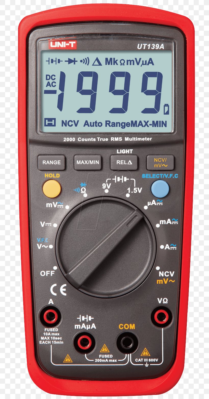 Multimeter True RMS Converter Measurement Category Electric Potential Difference Azul, PNG, 756x1560px, Multimeter, Analog Signal, Azul, Calibration, Capacitance Download Free