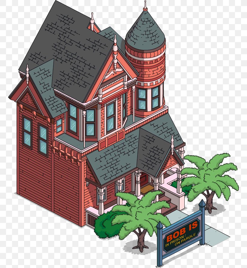 The Simpsons: Tapped Out Sideshow Bob House Victorian Era Building, PNG, 766x890px, Simpsons Tapped Out, Apu Nahasapeemapetilon, Architecture, Building, Facade Download Free