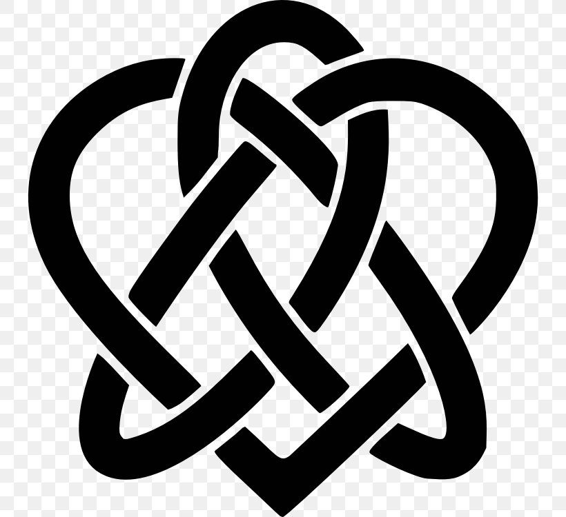 Celtic Knot Celts Heart Triquetra, PNG, 740x750px, Celtic Knot, Area, Art, Artwork, Black And White Download Free