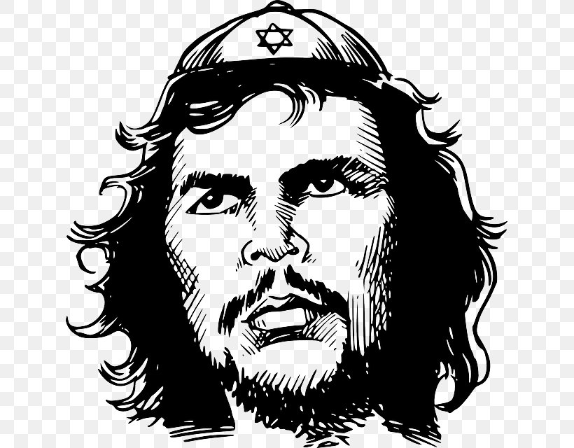 Che Guevara Jewish People Judaism Clip Art, PNG, 631x640px, Che Guevara, Art, Beard, Black And White, Carlos Latuff Download Free