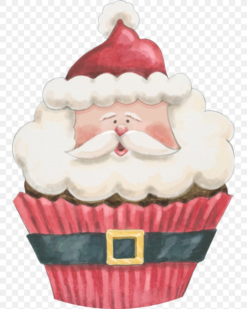 Cupcake Cream Christmas Ornament Santa Claus, PNG, 739x1024px, Cupcake, Baking Cup, Cake, Christmas, Christmas Decoration Download Free