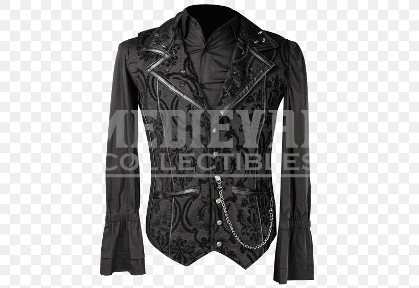 Leather Jacket Artificial Leather Clothing Shirt, PNG, 565x565px, Leather Jacket, Armour, Artificial Leather, Black, Brocade Download Free