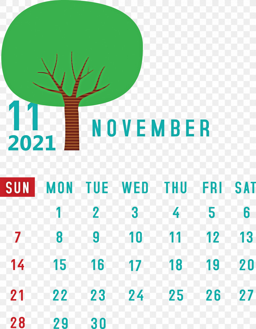 November 2021 Calendar November 2021 Printable Calendar, PNG, 2329x3000px, November 2021 Calendar, Diagram, Geometry, Green, Leaf Download Free