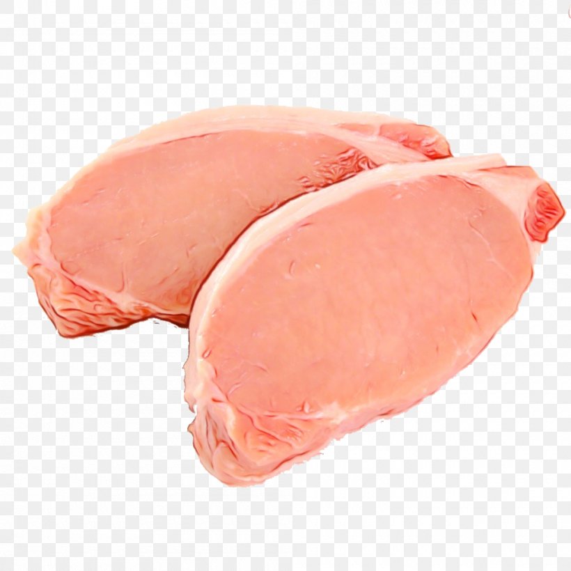 Animal Fat Chicken Breast Food Veal Pork Loin, PNG, 1000x1000px, Watercolor, Animal Fat, Chicken Breast, Cuisine, Food Download Free