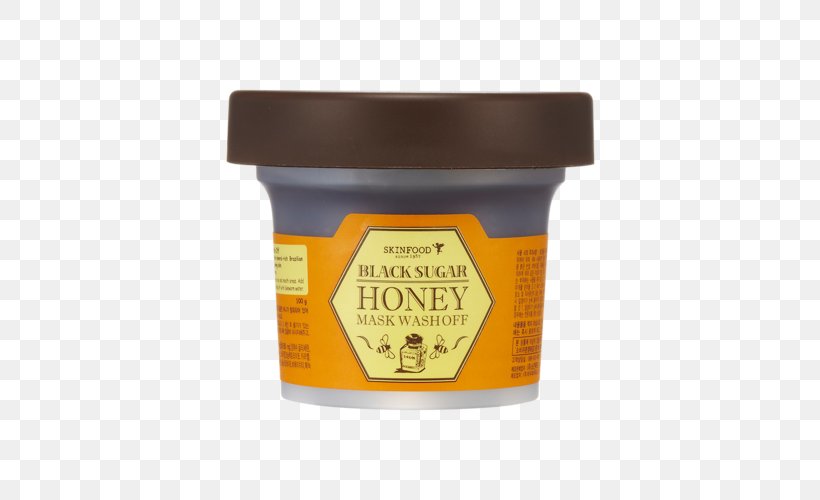 Skinfood ​Black Sugar Honey Mask Wash Off Skinfood Black Sugar Mask Skin Food, PNG, 500x500px, Skinfood Black Sugar Mask, Condiment, Exfoliation, Face, Facial Mask Download Free