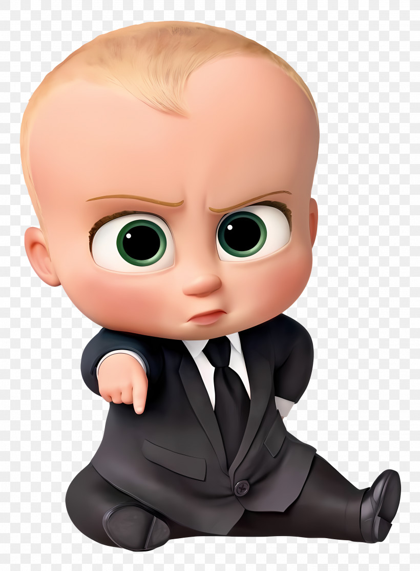 The Boss Baby - Cartoon Baby In A Suit With A Serious Expression PNG