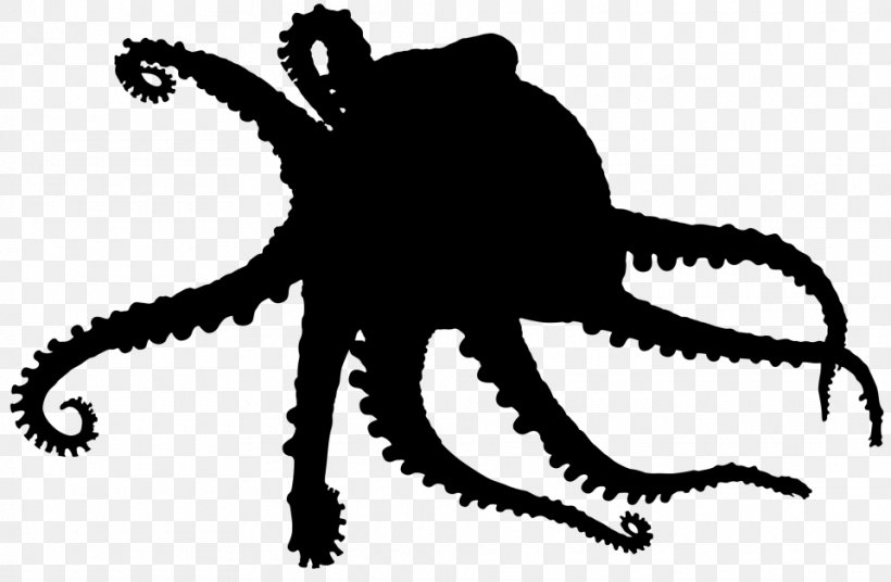 Octopus Clip Art Character Line Silhouette, PNG, 960x628px, Octopus, Animal Figure, Cephalopod, Character, Fiction Download Free