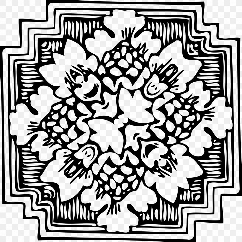 Visual Arts Ornament Floral Design Pattern, PNG, 2400x2400px, Visual Arts, Area, Art, Black, Black And White Download Free