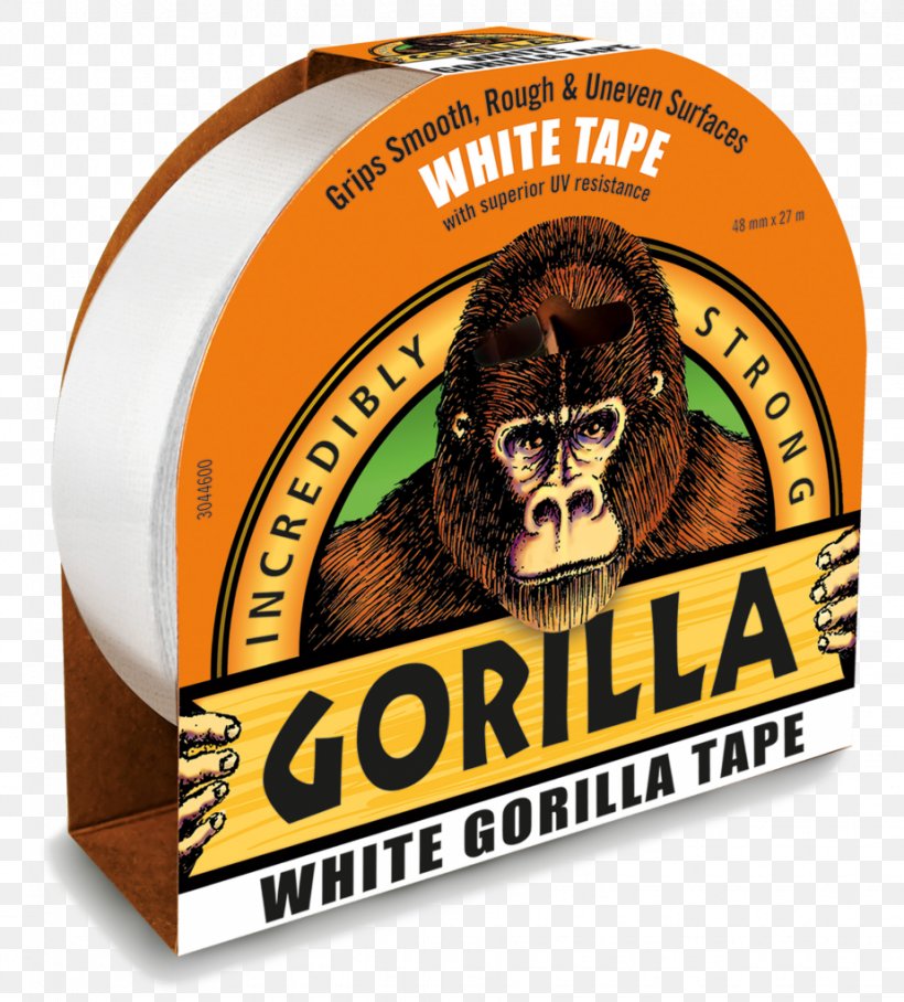 Adhesive Tape Gorilla Tape Gorilla Glue CINTA Multiuso AMERICANA 48MMX32M-PLATA Gorilla White, PNG, 924x1024px, Adhesive Tape, Gorilla Glue, Gorilla Tape, Label, Masking Tape Download Free