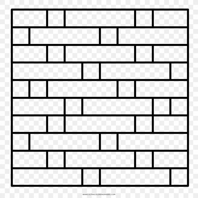 Brick Coloring Book Partition Wall Paper, PNG, 1000x1000px, Brick, Area, Black And White, Building, Child Download Free