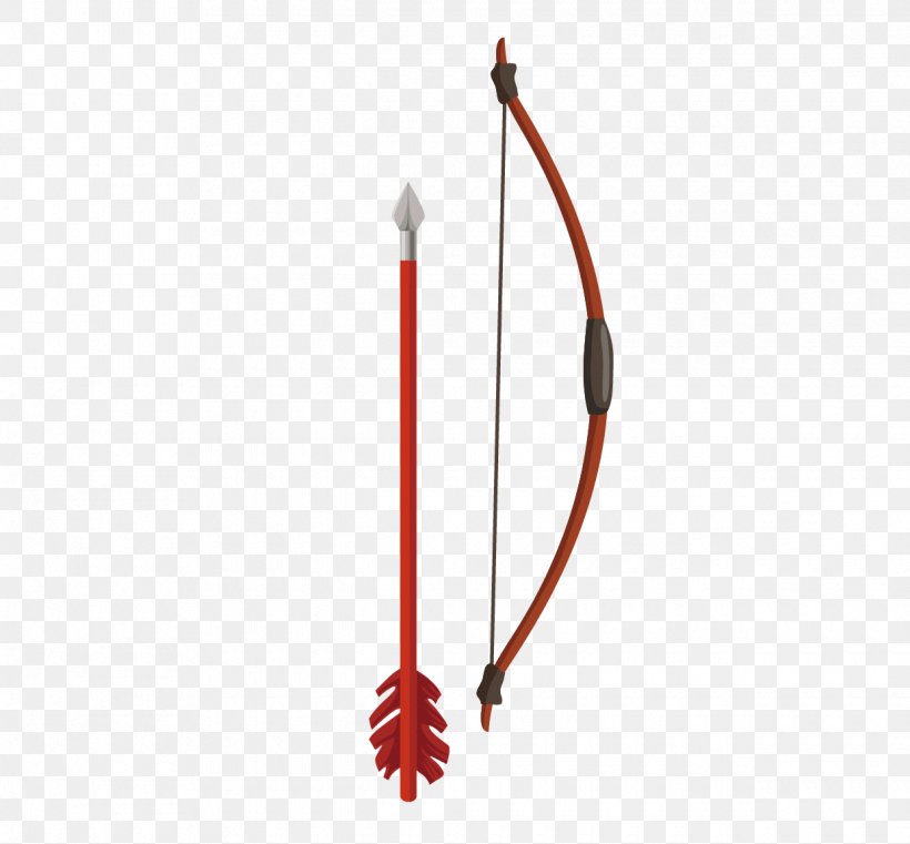 Euclidean Vector Bow And Arrow, PNG, 1240x1151px, Bow And Arrow, Bow, Drawing, Product Design, Red Download Free