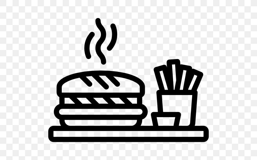 Hamburger Junk Food Fast Food, PNG, 512x512px, Hamburger, Area, Black And White, Brand, Fast Food Download Free
