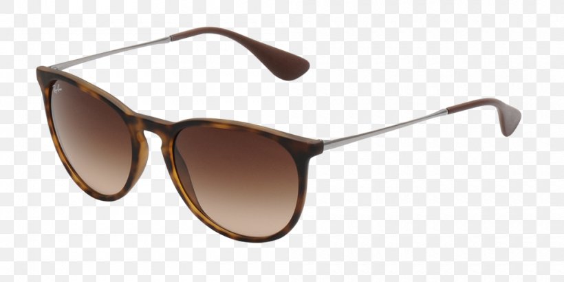Ray-Ban Erika Classic Aviator Sunglasses Ray-Ban Wayfarer, PNG, 1000x500px, Rayban, Aviator Sunglasses, Beige, Brown, Caramel Color Download Free