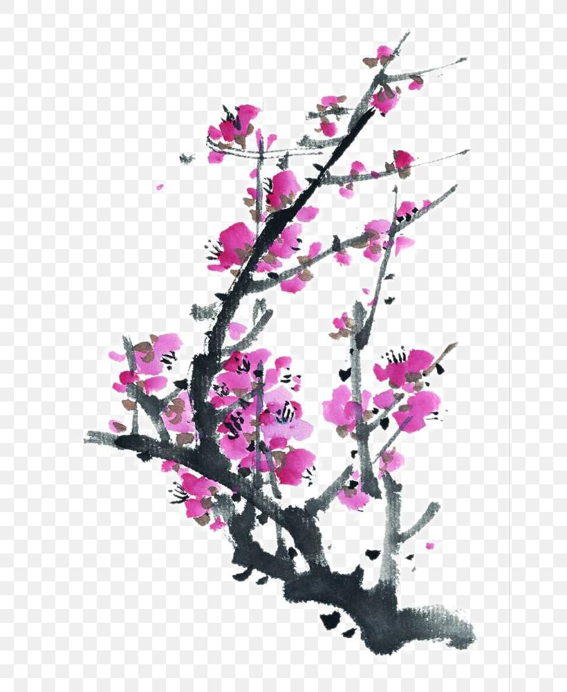 Ink Wash Painting Chinese Painting Periodontitis, PNG, 655x1000px, Ink Wash Painting, Blossom, Branch, Cherry Blossom, Chinese Painting Download Free