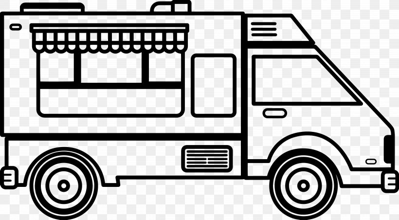 Food Truck Car Door Motor Vehicle, PNG, 4988x2752px, Food Truck, Automotive Design, Automotive Exterior, Black And White, Brand Download Free