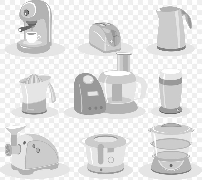 Home Appliance Kitchen Refrigerator Coffeemaker, PNG, 1514x1354px, Home Appliance, Black And White, Blender, Bread Machine, Coffeemaker Download Free