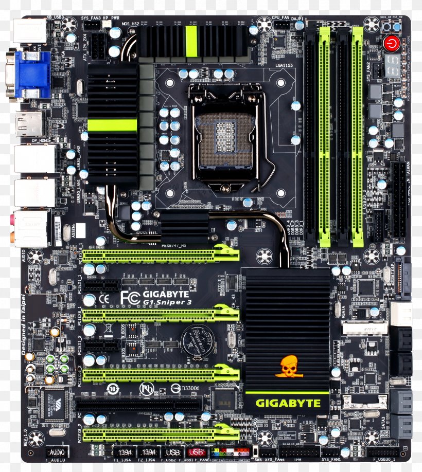 Intel LGA 1155 Motherboard Gigabyte Technology Scalable Link Interface, PNG, 1785x2000px, Intel, Atx, Computer, Computer Component, Computer Hardware Download Free