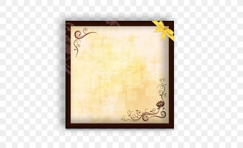 Picture Frame Download, PNG, 500x500px, Picture Frame, Rectangle, Yellow Download Free