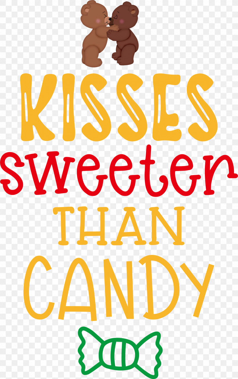 Kisses Sweeter Than Candy Valentines Day Quote, PNG, 1885x3000px, Yellow, Behavior, Geometry, Happiness, Human Download Free